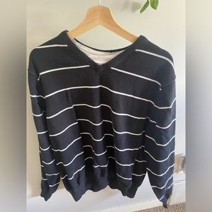 Black and white striped sweater